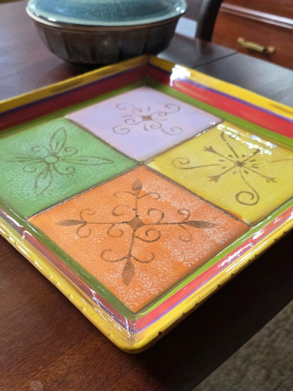 Clay Art Toscana Hand Painted Platter